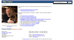 Desktop Screenshot of miketaylor.org.uk